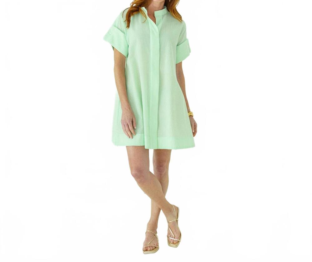 NEW CARYN LAWN margo mini dress in green